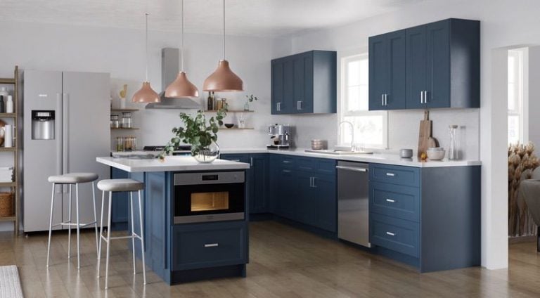 Midnight Blue Kitchen Cabinets by Classic Brand